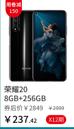 荣耀20 8GB+256GB