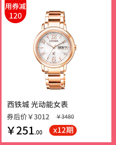 西铁城 光动能女表