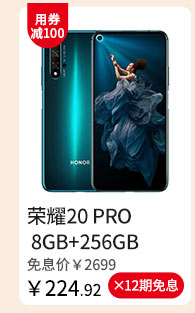 荣耀20 PRO 8GB+256GB